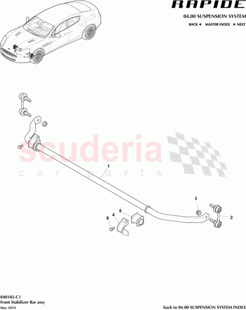 Part Diagram for Aston Martin AD43-5484-AA