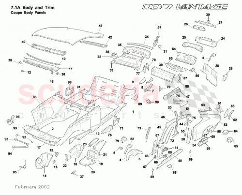 Part Diagram for Aston Martin 74124932AAW
