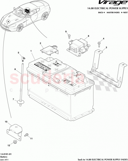 Part Diagram for Aston Martin 1X4310655BA