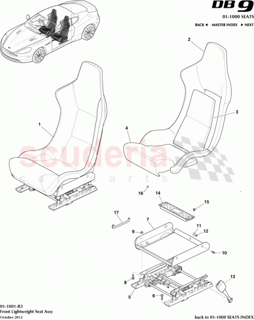 Part Diagram for Aston Martin CG43-60008-BCW