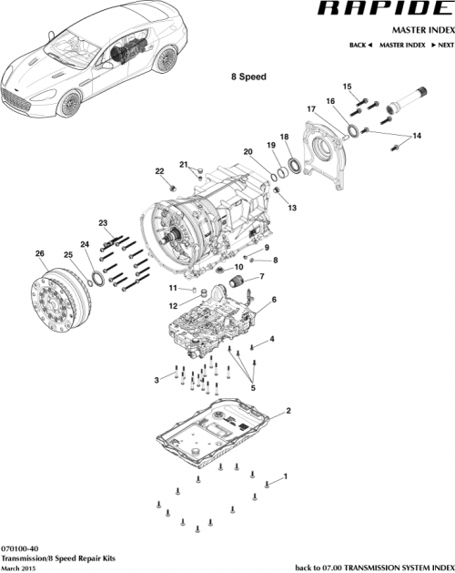 Part Diagram for Aston Martin FD33-22700-DA