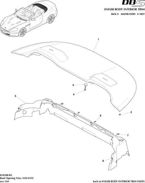 Part Diagram for Aston Martin AD33-L1900-AEW