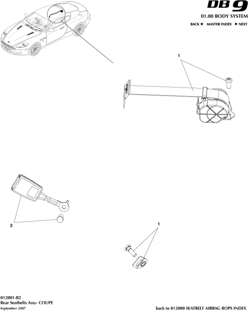 Part Diagram for Aston Martin 4G43-611B68-CEW