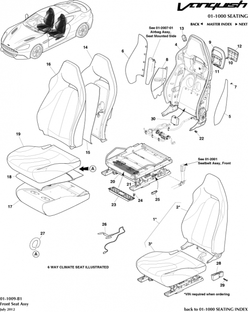 Part Diagram for Aston Martin FD33-60136-ACW