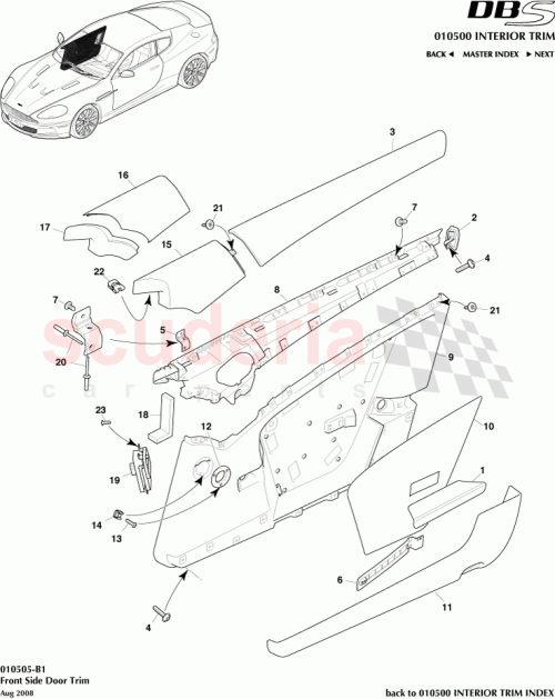 Part Diagram for Aston Martin 9G33-14540-AA