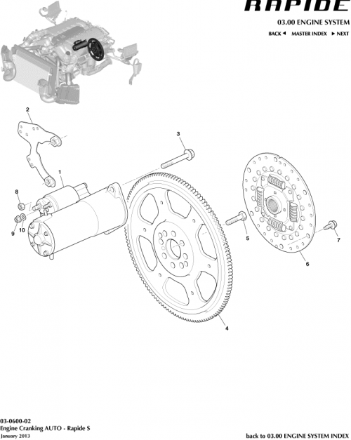 Part Diagram for Aston Martin FD33-6W366-AC