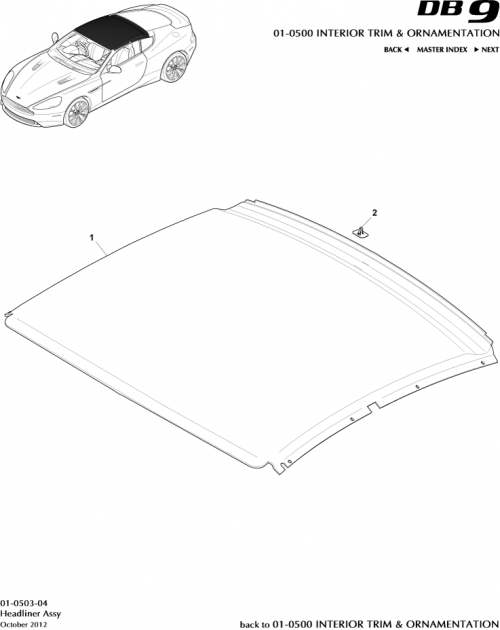Part Diagram for Aston Martin BD33-51916-DAW