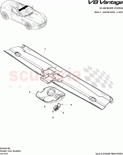 Part Diagram for Aston Martin 4G43-L50744-AA