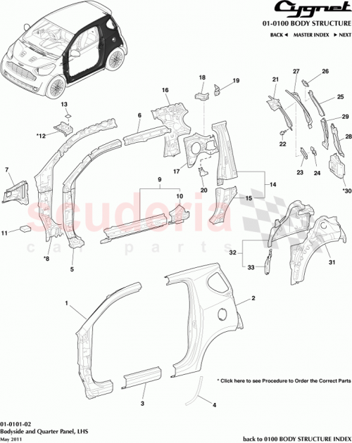 Part Diagram for Aston Martin 61602-74010