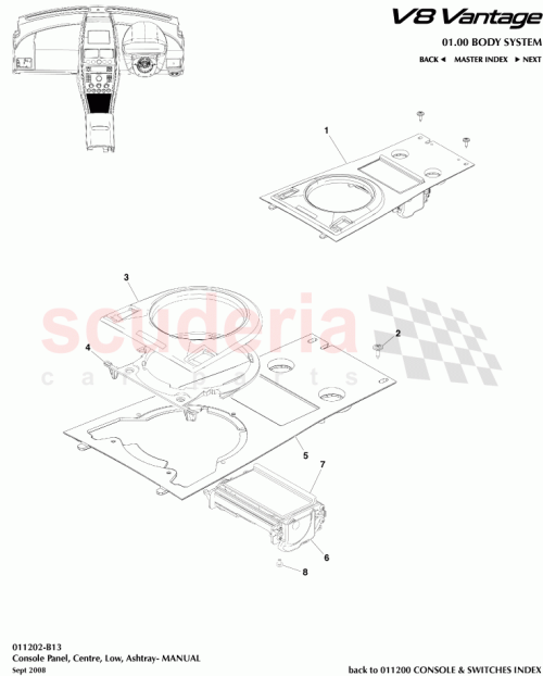 Part Diagram for Aston Martin 6G33-045A66-PA