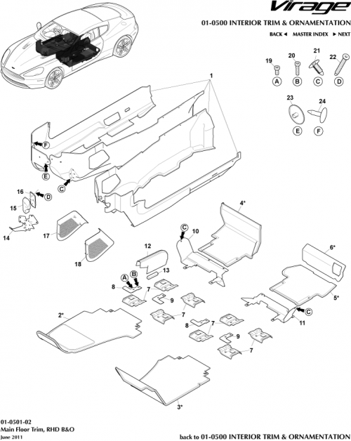 Part Diagram for Aston Martin 8G43-281B12-ADW