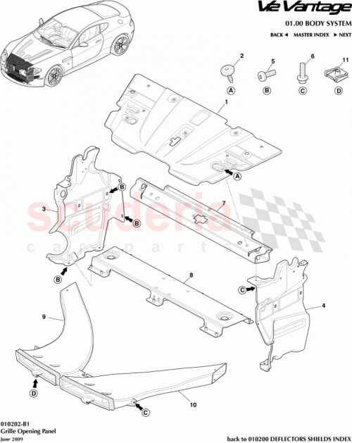 Part Diagram for Aston Martin AD23-8136-BA