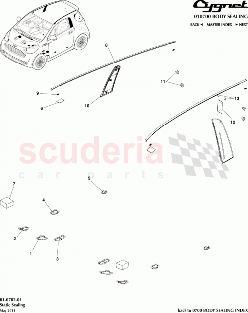 Part Diagram for Aston Martin 610206281