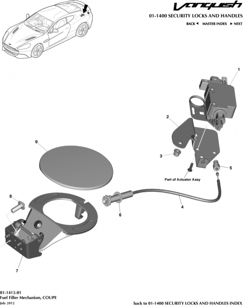 Part Diagram for Aston Martin CD33-C405B96-BD