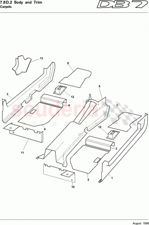 Part Diagram for Aston Martin 697626