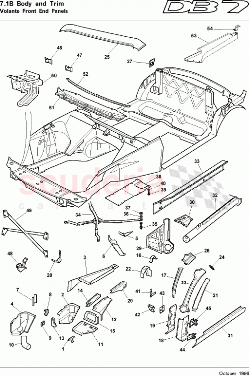 Part Diagram for Aston Martin 60110620BA