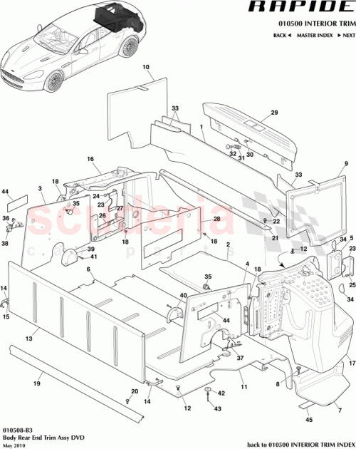 Part Diagram for Aston Martin AD43454B16AB