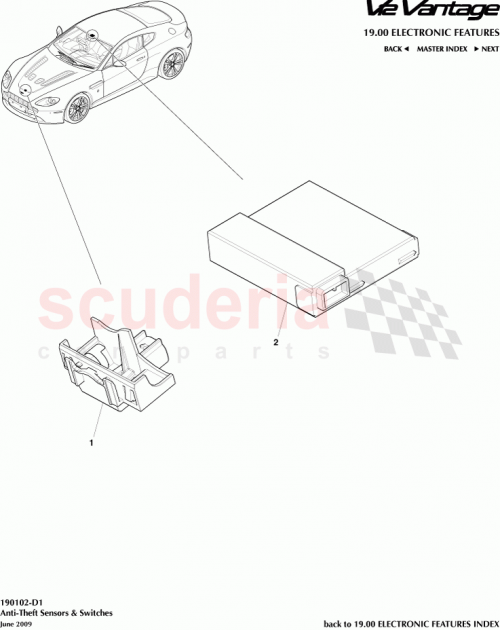 Part Diagram for Aston Martin CG33-37-10669