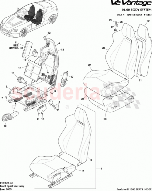 Part Diagram for Aston Martin 7G33611A11AAW