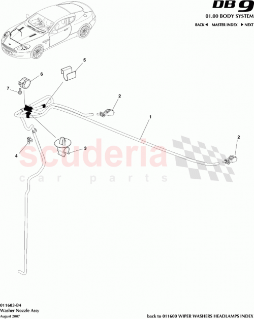 Part Diagram for Aston Martin 4G43-17666-BA