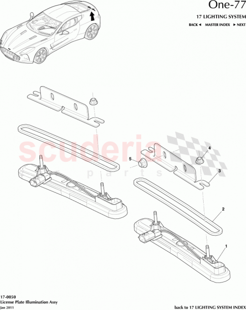 Part Diagram for Aston Martin DBY00395-A