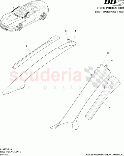 Part Diagram for Aston Martin AD33-L025B39-ACW