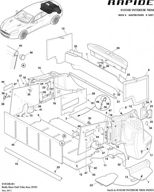 Part Diagram for Aston Martin HD43-F31149-GA