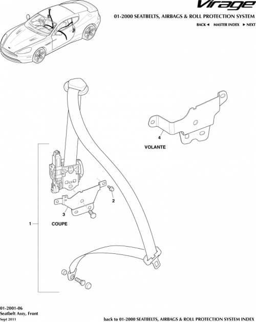 Part Diagram for Aston Martin 4G43-60259-CC