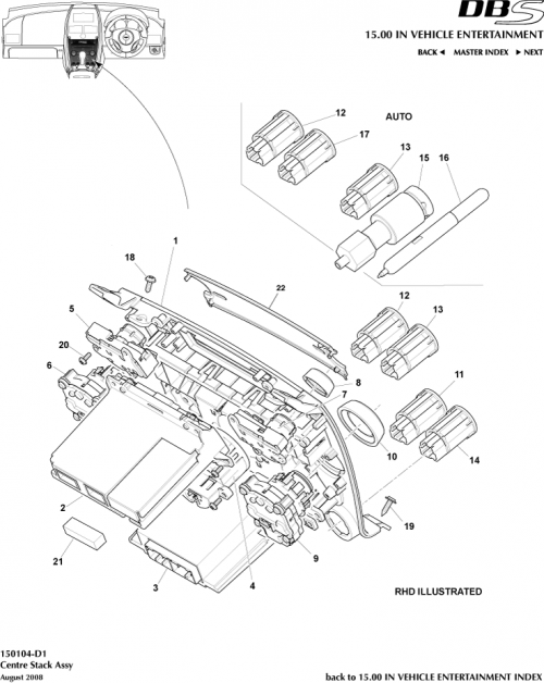 Part Diagram for Aston Martin 8D33-13D734-EB