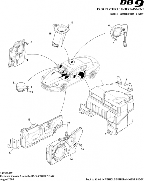 Part Diagram for Aston Martin 9D33-18C956-AB