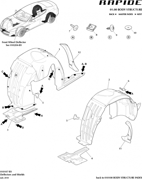 Part Diagram for Aston Martin DD43-54279D44-AA