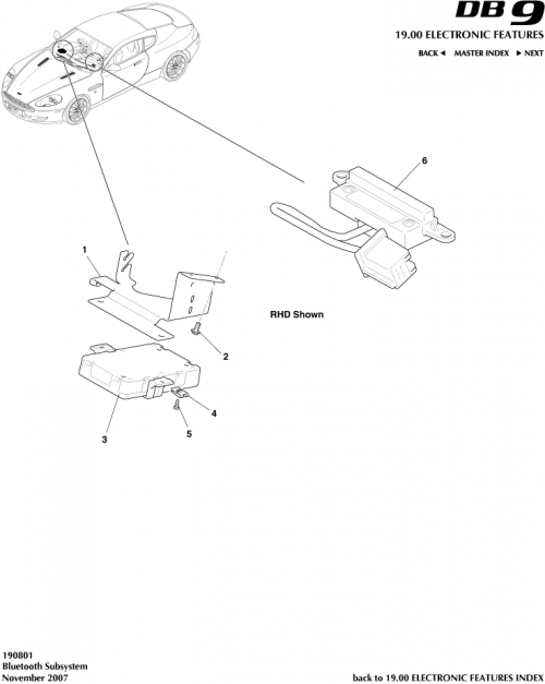 Part Diagram for Aston Martin 8D33-19A393-BA