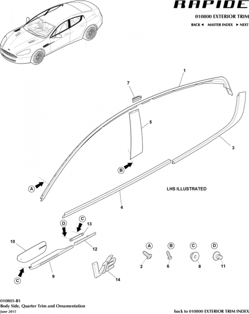 Part Diagram for Aston Martin AD43-280B84-BB