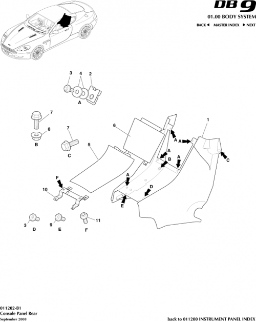 Part Diagram for Aston Martin 699847