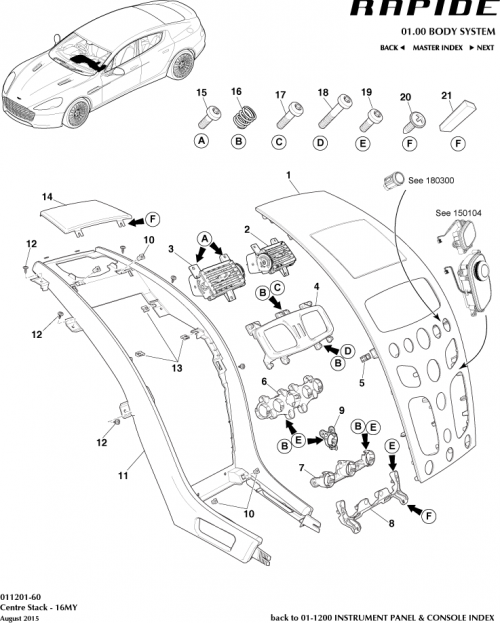 Part Diagram for Aston Martin GG33-045J10-AB