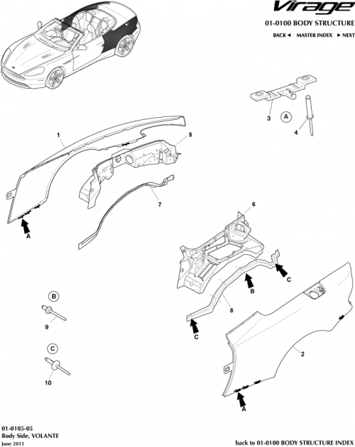 Part Diagram for Aston Martin CG43-L1876-AA