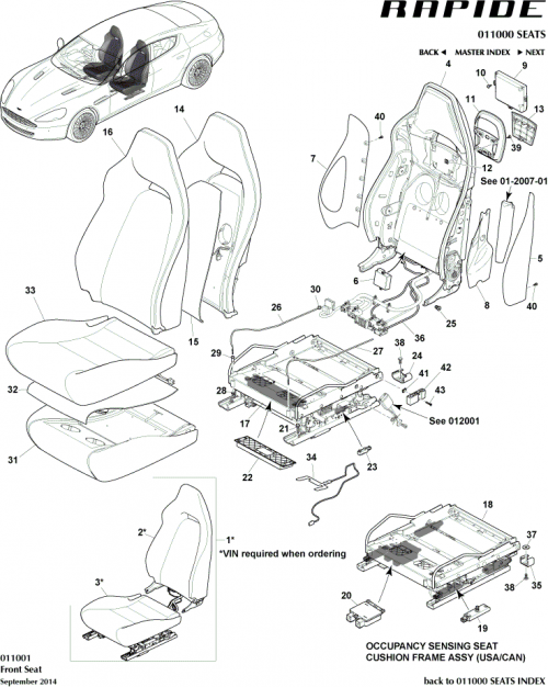 Part Diagram for Aston Martin FD33-60434-BA