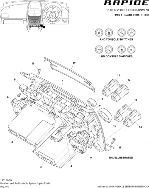 Part Diagram for Aston Martin SY9Y-SE2B623-AA