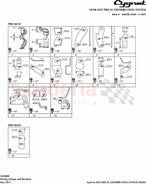 Part Diagram for Aston Martin 82715-74330
