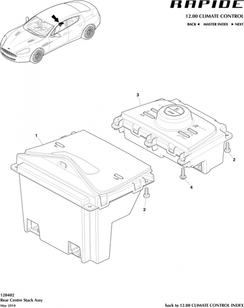Part Diagram for Aston Martin GD43-7440-CB