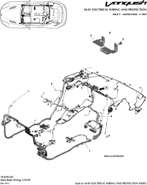 Part Diagram for Aston Martin FD33-14A005-DD