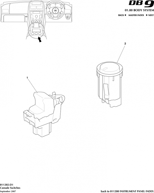 Part Diagram for Aston Martin 4G43-18K574-AF