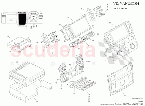 Part Diagram for Aston Martin 6R13-13D734-AA