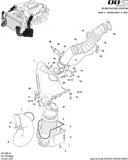 Part Diagram for Aston Martin 4G43-9601-AB