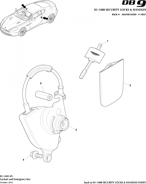 Part Diagram for Aston Martin SY9Y-14H311-DB