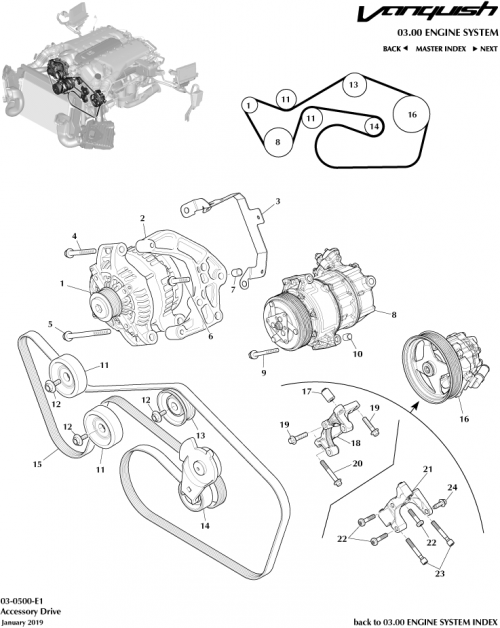 Part Diagram for Aston Martin AD43-3K738-AC