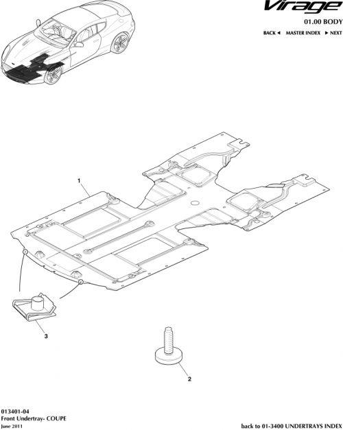 Part Diagram for Aston Martin 1X43-17K826-AA