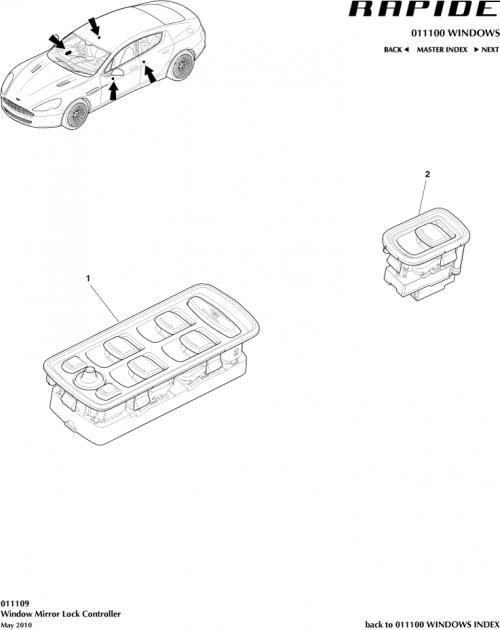 Part Diagram for Aston Martin KD43-14540-AA