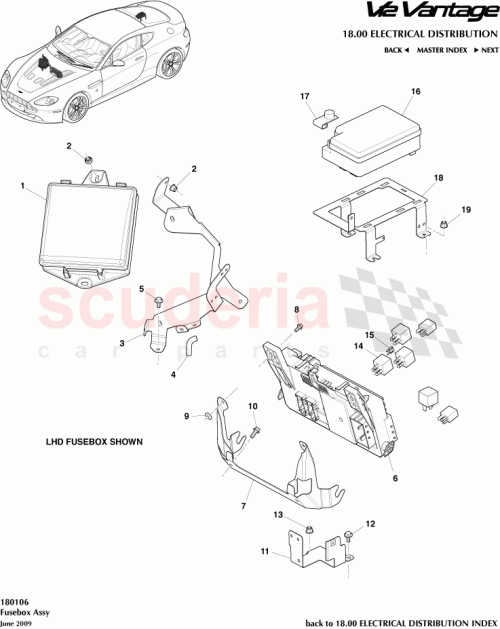 Part Diagram for Aston Martin AD23-14A173-BC