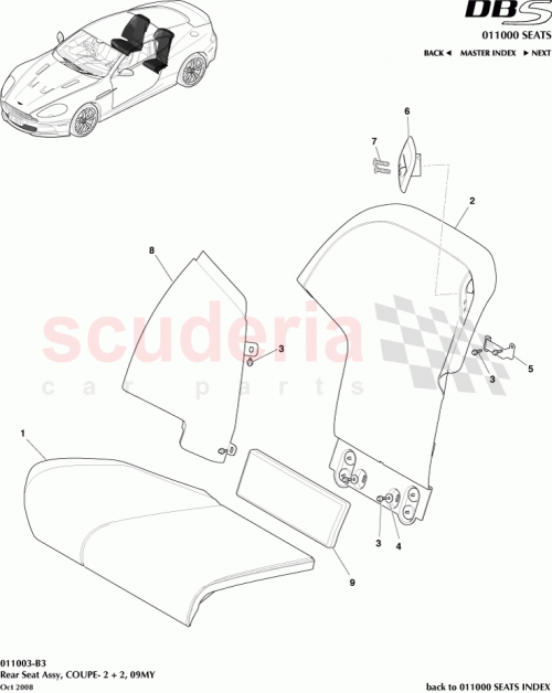 Part Diagram for Aston Martin 9D3360594AA